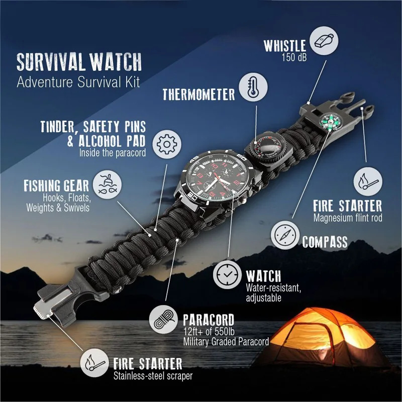 Tactical-Multi-Tools-Outdoor-Compass-Camping-Survival-Bracelet-Watch-Compass-Rescue-Rope-Equipment-Compass-OUTDOOR-Tools