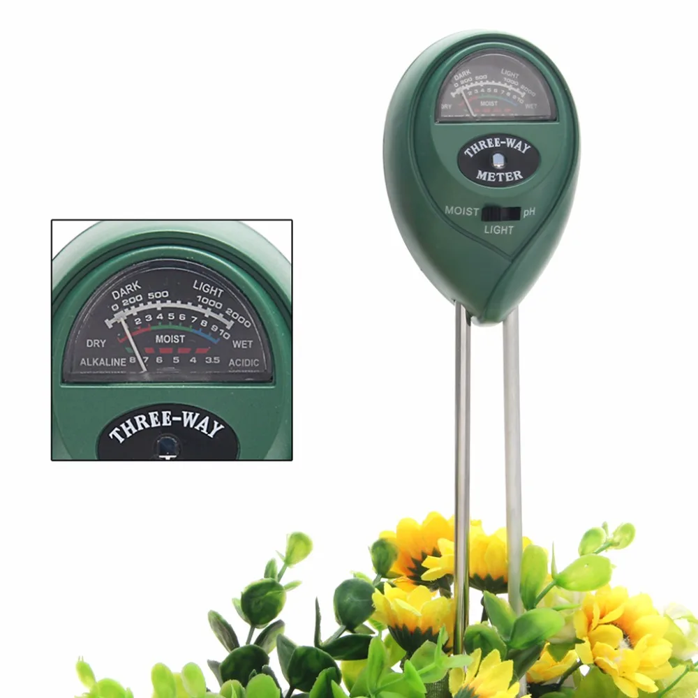 Plant Flowers Soil PH Tester Moisture Light Meter