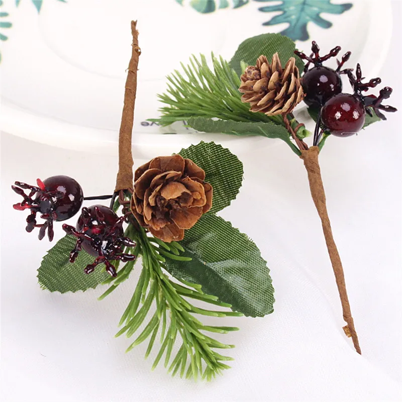 Маленький искусственный цветок Рождественская Сумочка Pinecone DIY аксессуары для