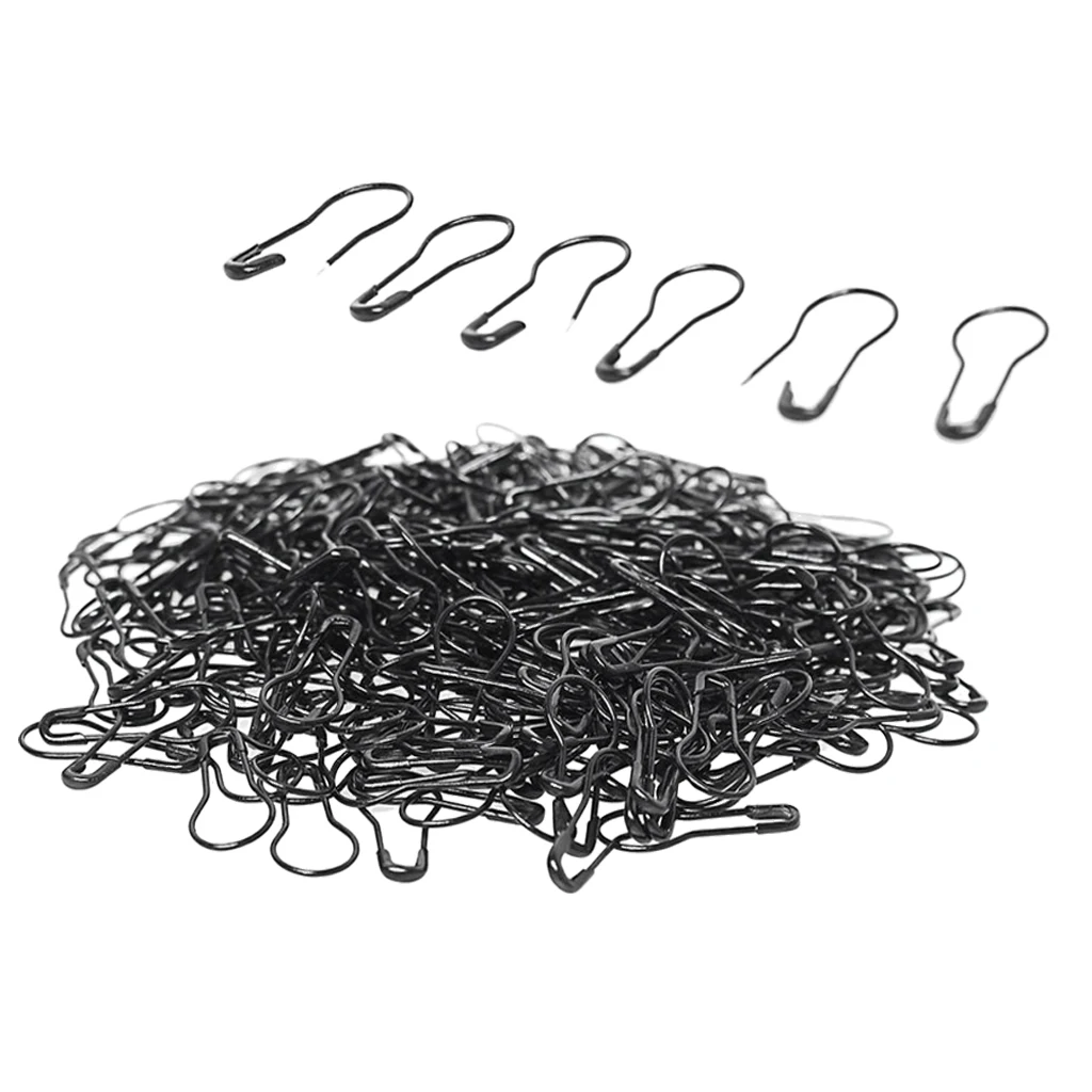 1000 Pieces Black Bulb Pins Metal Safety Pins Calabash Pin for Clothing Crafting, Knitting Marker and DIY Projects