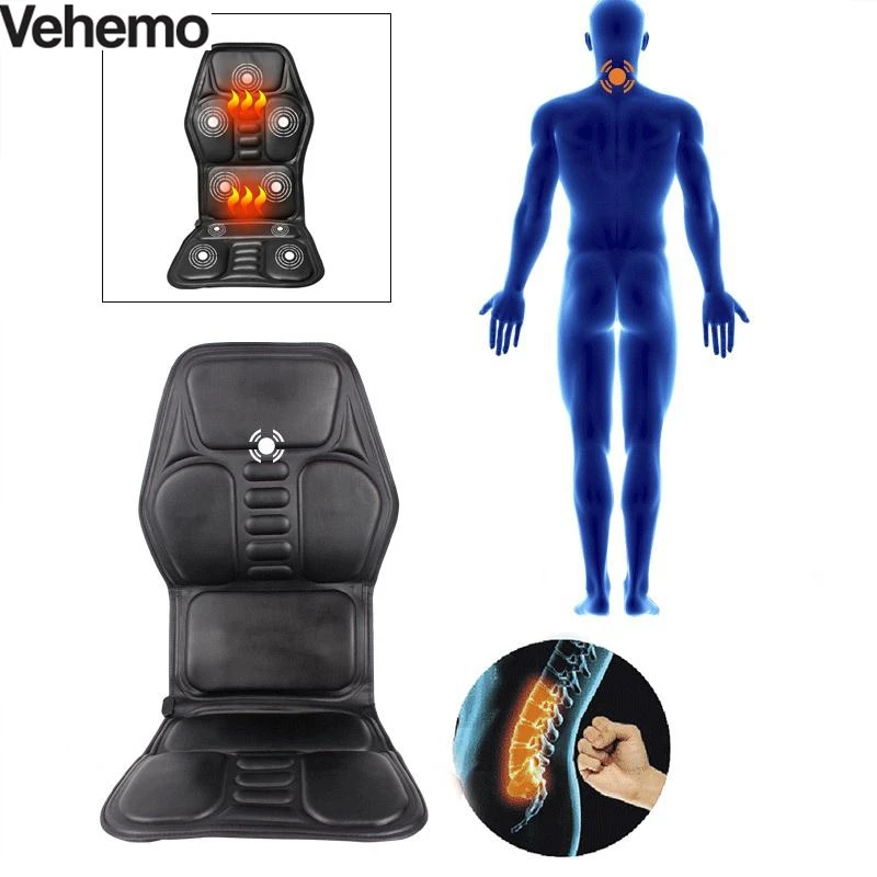 

Heated Seat Cushion Car Massage Pad Auto Home Office Full-Body Neck Waist Relaxation Multifunction Pad Car Interior Accessories