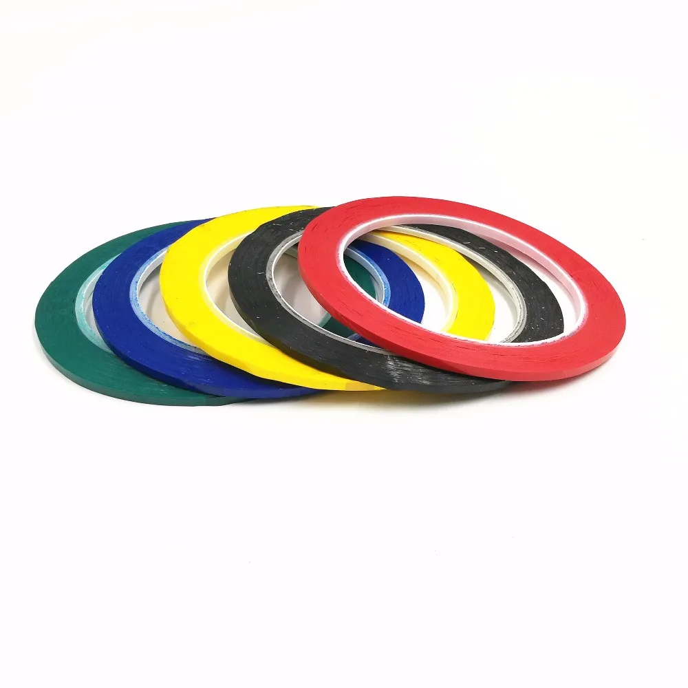 

5pcs*3mm 5S Desktop Positioning Tape 66M Desktop Logo Tape Whiteboard Scribe Seamless Warning Segment Tape Color Marking Line