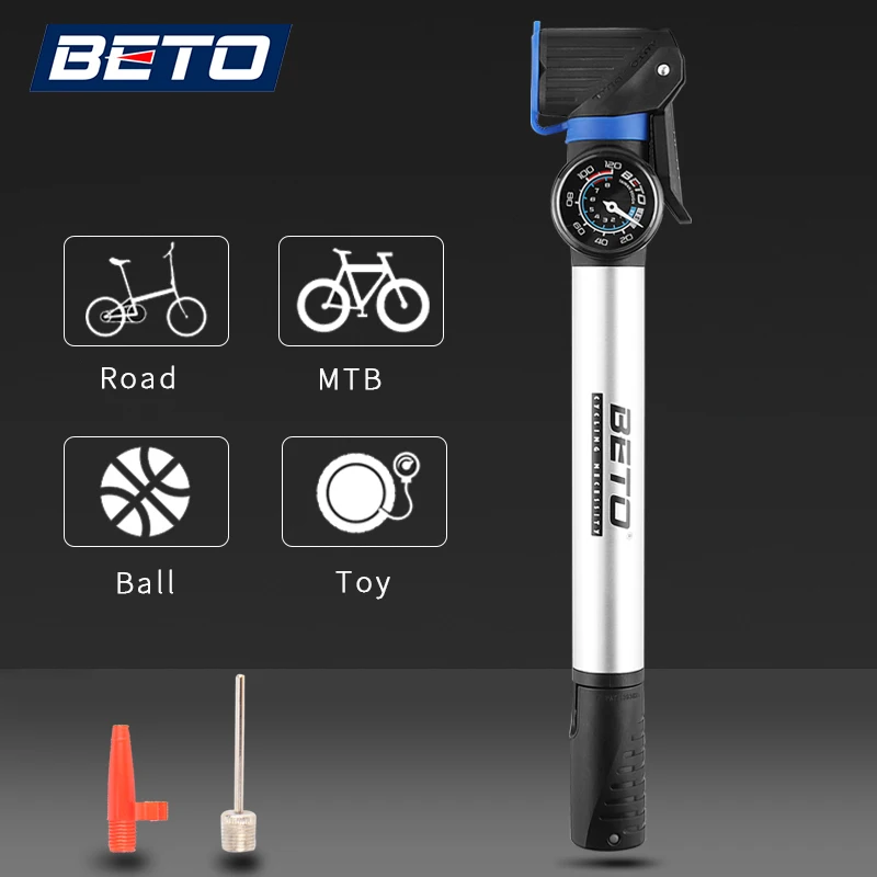 Бето велосипедные насосы с манометром велосипедный ручной насос для накачивания шин для MTB дорожный шар мотоцикл велосипед насос Presta Schrader