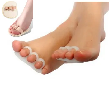 

4pcs/lot Hammer Toe Corrector Silicone Toe Separator Toe Straightener spreader spacer Foot Orthotics Pedicure Shoe Pad