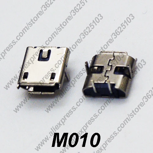 50 шт. разъём Micro USB M010 2 фута DIP контакта питания зарядка для телефона разъем 0