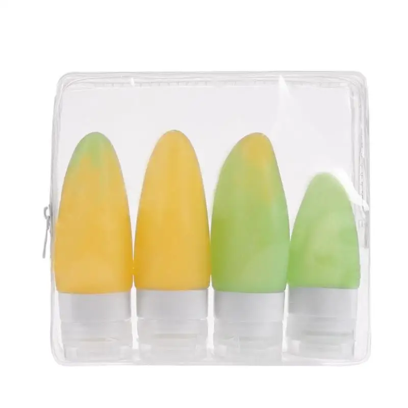 

1pc 48ml 3pcs 78ml Portable Silicone food grade PP Fruit Shape Lotion Bottles Bath Travel portable Container