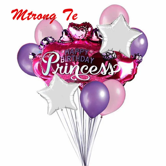 Корона принца, принцессы День рождения воздушные шары Фольга гелиевые шары Baby Shower вечерние украшения 12 дюймов латексные Звезда Воздушные Globos