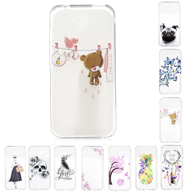 For Huawei Y560 Y 560 Cover Case Cute Transparent Soft Silicone Ultra Thin TPU Pattern Coque Fundas |