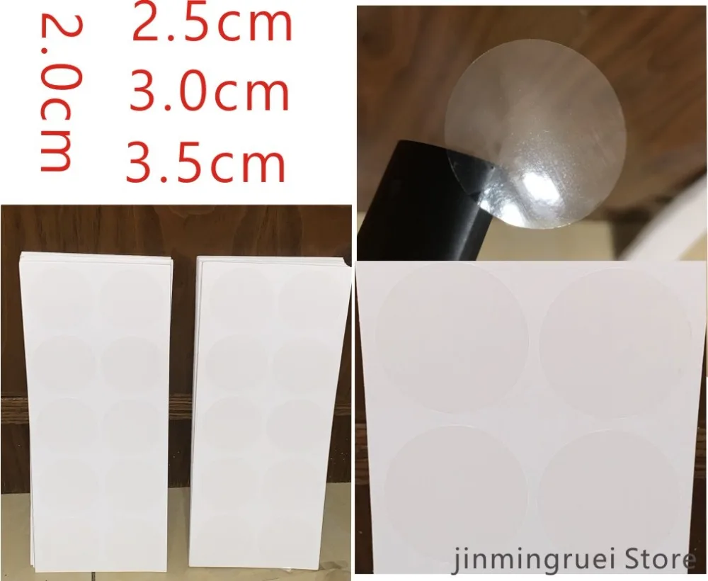 

1000pcs/lot Seal Label Sticker For 2cm 2.5cm 3cm 3.5cm sticker transparent PVC Refurbished Phone Package Box Sealing strip