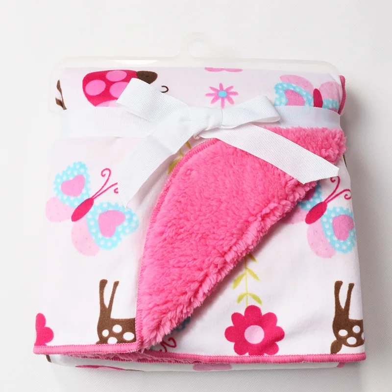 pink fleece baby blanket