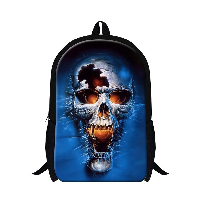Модный школьный рюкзак с 3D черепом для детей, легкий школьный рюкзак с изображением призраков для подростков, рюкзак с принтом головы призрака для мужчин и женщин