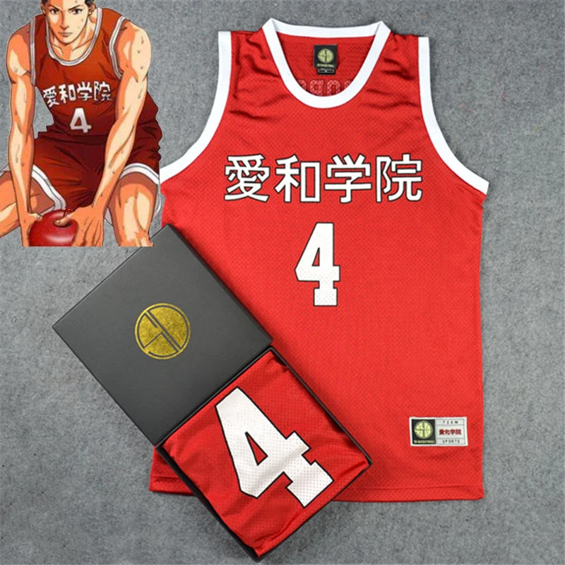 Anime Slam Dunk Cosplay Costume School No.4 Akai Shuuichi Jersey Tops | Тематическая одежда и униформа