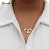 Collares con colgante en forma de esposas para mujer, joyería, Gargantilla, cadena Chapado en plata, regalo, bisutería, 1 Uds. ► Foto 1/6