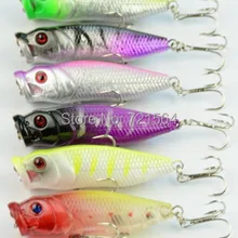 200 шт. кривошипно поппер прикормы 6.5 см 9.2 г топ воды жесткие пластиковые щука бас колебание рыболовные приманки иска pesca воблеры блесна рыбалка рыболовные снасти