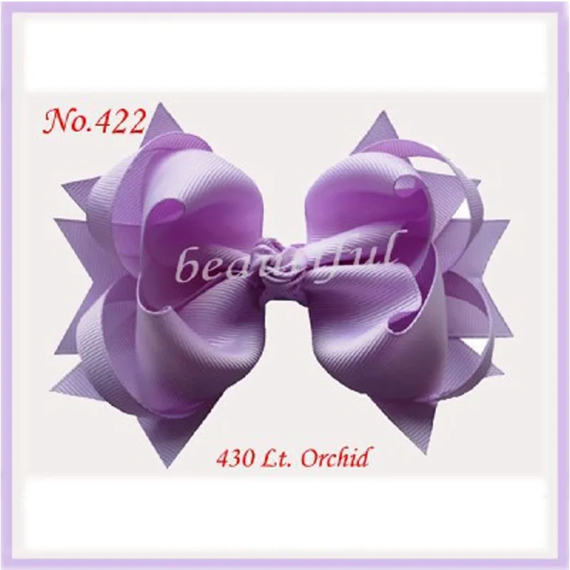 10 pcs5.5 дюймов Grosgrain ленты Hairbows девочек аксессуары для волос с зажимом