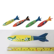 

4 Pcs/Pack Torpedo Rocket Throwing Toy Swimming Pool Diving Game Summer Torpedoes Bandits Underwater Dive Sticks Children Gift