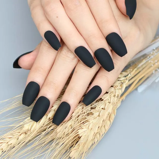 24pcs The Latest Fashion Long Square Head Candy Colors False Nails 24pcs The Latest Fashion Long Square Head Candy Colors False Nails Matte Light Yellow A B