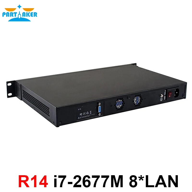 8 LAN 82574L Gigabit Ethernet брандмауэр Appliace 1U vpn-брандмауэр Intel i7 2677M брандмауэр аппаратное обеспечение с 2 Гб ram 8 ГБ SSD