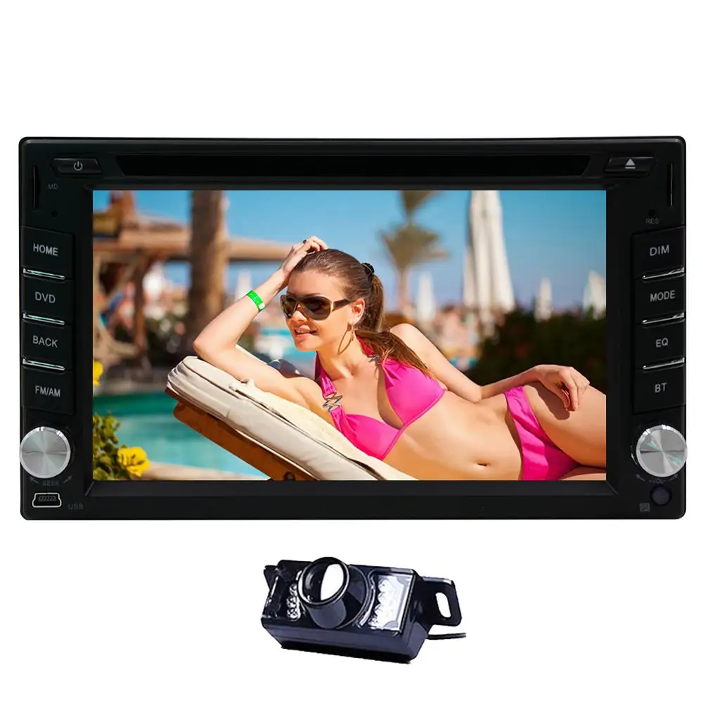 Best Double 2 Din 6.2" Car Stereo Touch DVD Player HD In Dash Bluetooth Radio CAMERA 11