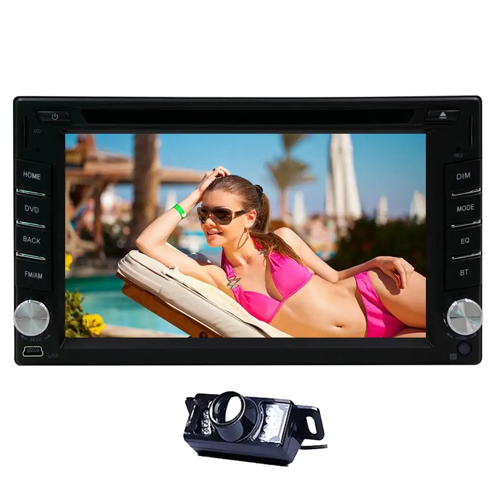 Perfect Double 2 DIN In Dash GPS Nav Car DVD Player Stereo Radio USB Bluetooth+Map+Cam 12