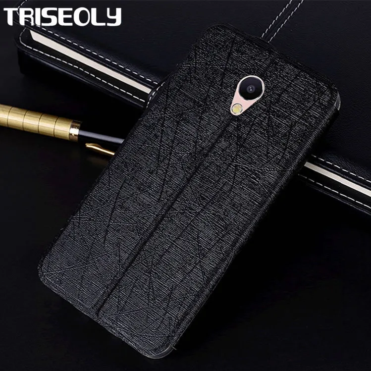 Triseoly чехол для Meizu m5s искусственная кожа флип meilan 5s 5S случае |