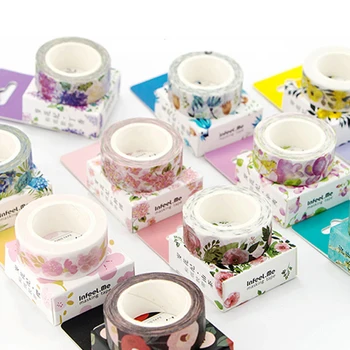 

Cute Kawaii Plants Flowers Japanese Masking Washi Tape Decorative Adhesive Tape Decora Diy Scrapbooking Sticker Label Stationery