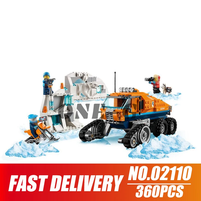 Строительные блоки Arctic Scout Truck 10995 339 шт. совместимы с legoinglys City 60194 кирпичи фигурки