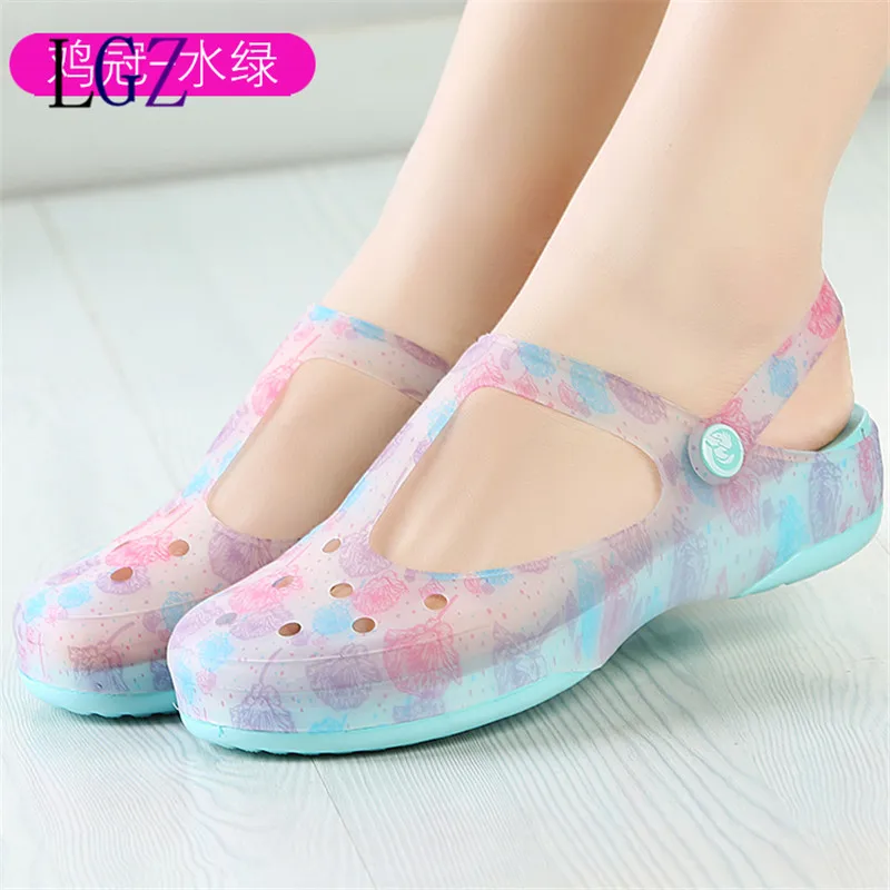 crocs flower sandals
