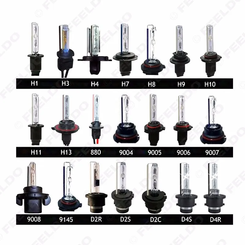 FEELDO 35 Вт автомобиль AC HID лампы ксеноновые лампы фар H13/9008 Hi/Lo Биксеноновая с жгут проводов 4300 К, 6000 К, 8000 К, 10000 К, 12000 К