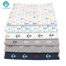 Mensugen, полметра, якорь, мультяшная хлопковая ткань для шитья, детское постельное белье, простыня, наволочки, одеяло, швейный материал