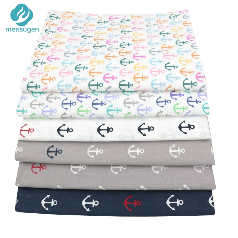 

Mensugen Half A Meter Anchor Cartoon Cotton Fabric for Quilting Sewing Baby Bedding Sheet Pillows Cover blanket Sewing Material
