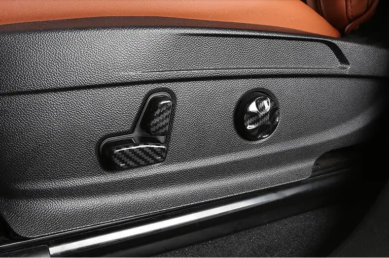 car seat button trim for Alfa Romeo Giulia 2017 carbon fiber accessories  (4)