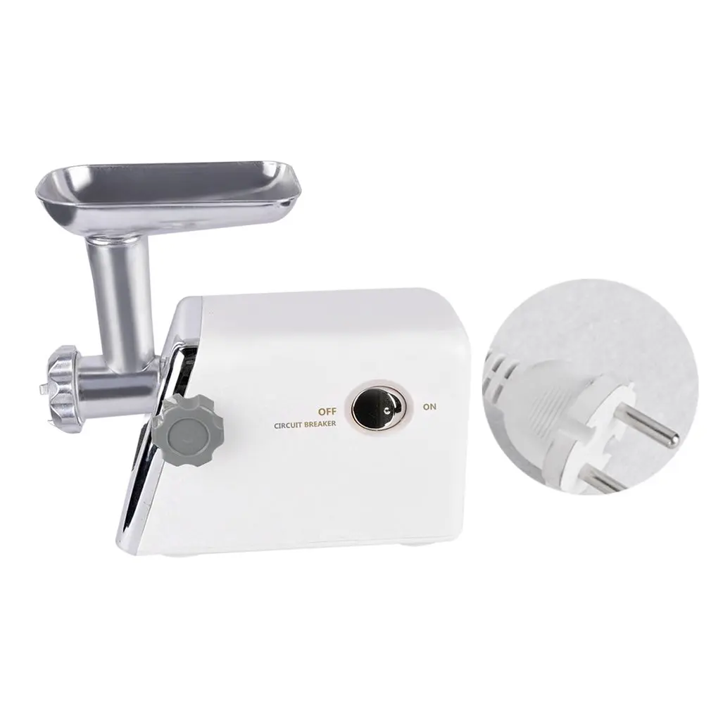 

1800W Electric Meat Grinder with 4 Cutting Blades 3 Sausage Toppers Attachment Metal Gears 3 Perforated Discs EU Plug