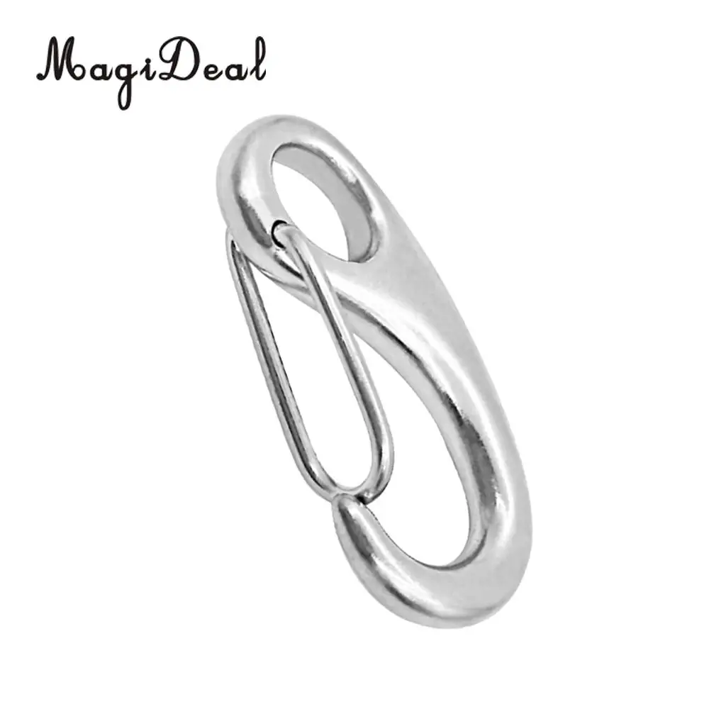 MagiDea Durable Marine 316 Stainless Steel Spring Snap Hooks Boat Anchor Rigging Clip for Caming Hiking Kayaking Boating Fishing