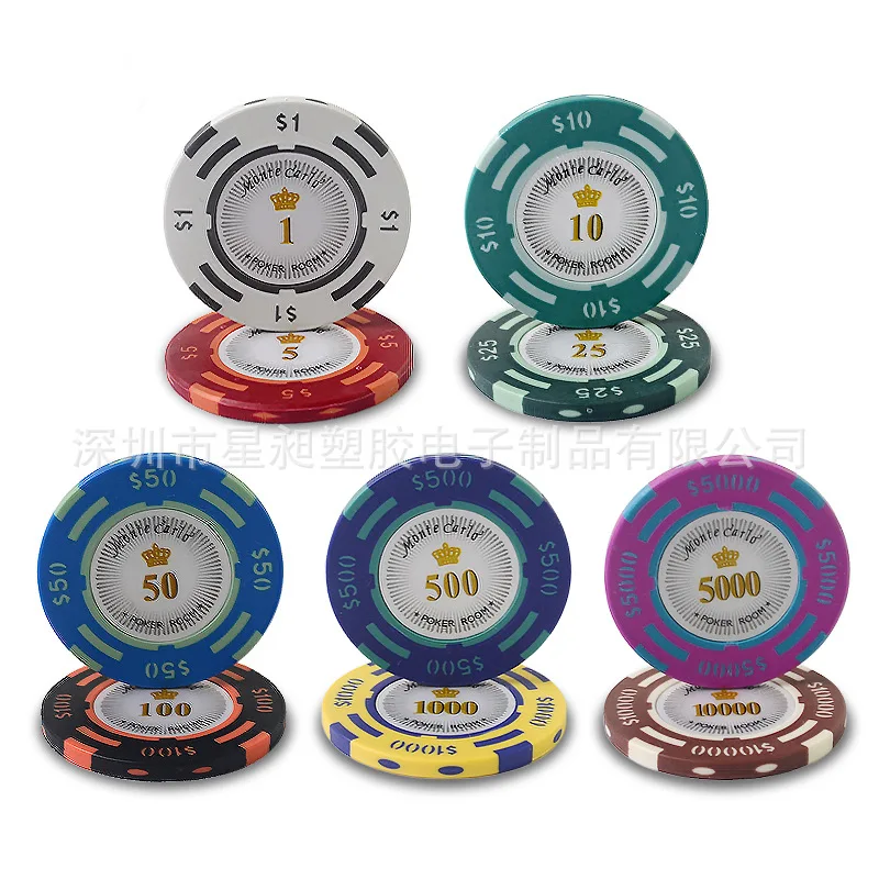 10Pcs 10 par 14g dollar game currency the iron chips clay chipsin
