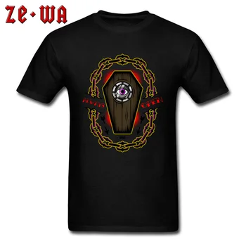 

Men's Tops Gothic T-shirts Always Open Coffin Eye Custom T Shirt 100% Cotton O Collar Short Sleeve Hip Hop Tees Free Shipping