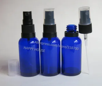 

360 x 30ml Cobalt Blue Glass Oil with Tamper Evident Plastic Spray Atomizer, 30 cc Fragance bottle
