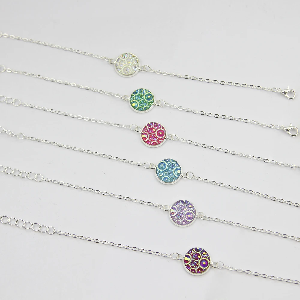

2018 Women Fashion Simple Crystal Stones Bracelets for Women Classical Chains Bangles Multicolor Friends Gift Freeshipping