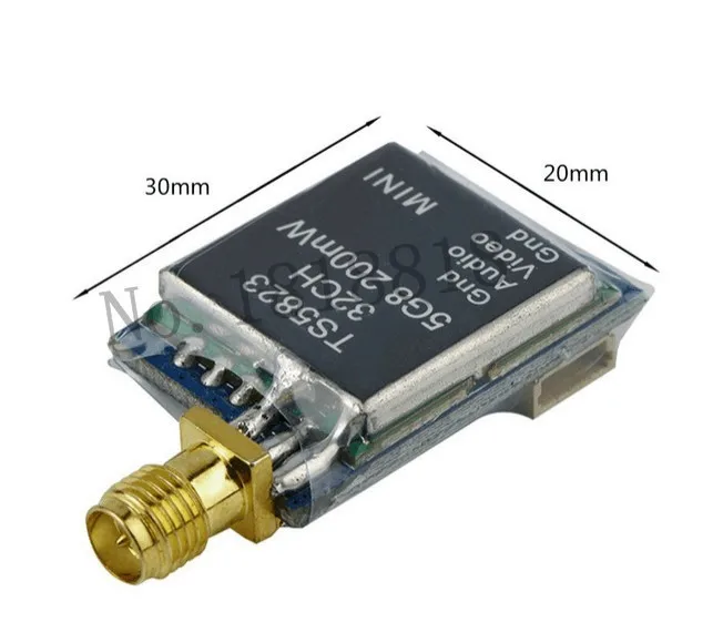 Boscam TS5823 Mini FPV Tx Only 7.3g 5.8Ghz 32Ch 200mW AV Transmitter Module DJI Phantom 2 QAV250