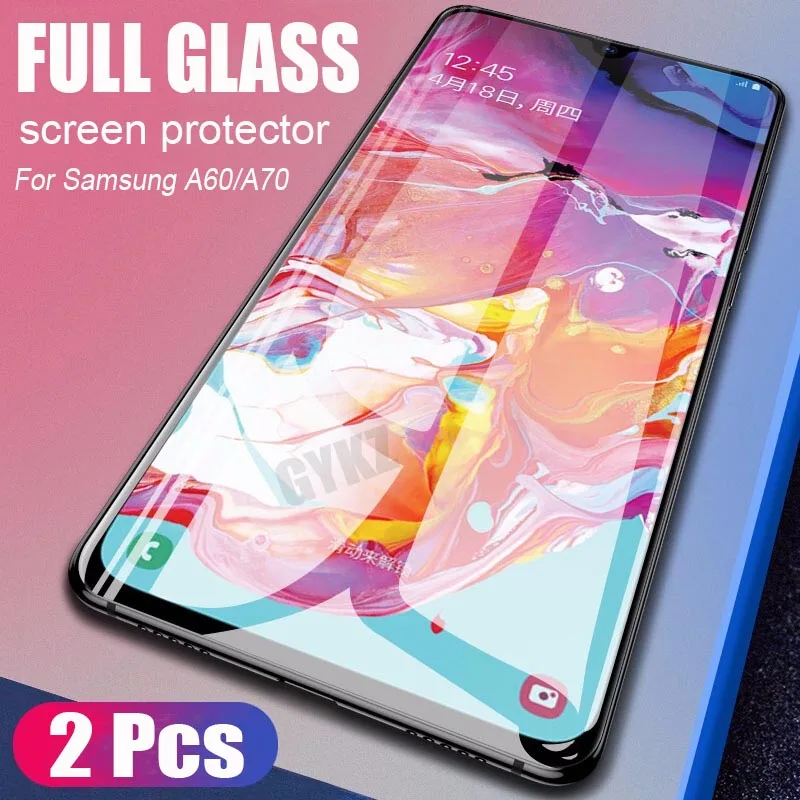 

Full Screen Tempered Glass For Galaxy Samsung A60 A70 Screen Protector Full coverage Tempered glass For Samsung A70 A60 Glass