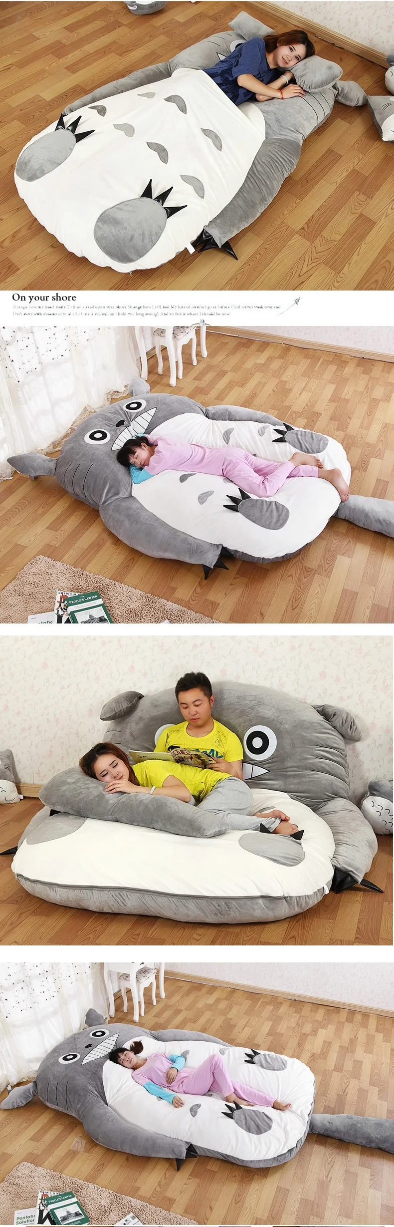 Description Picture 4 of itemVESCOVO large lazy sofa floor mattress for living room resting beanbag tatami cushion single double twin full queen size