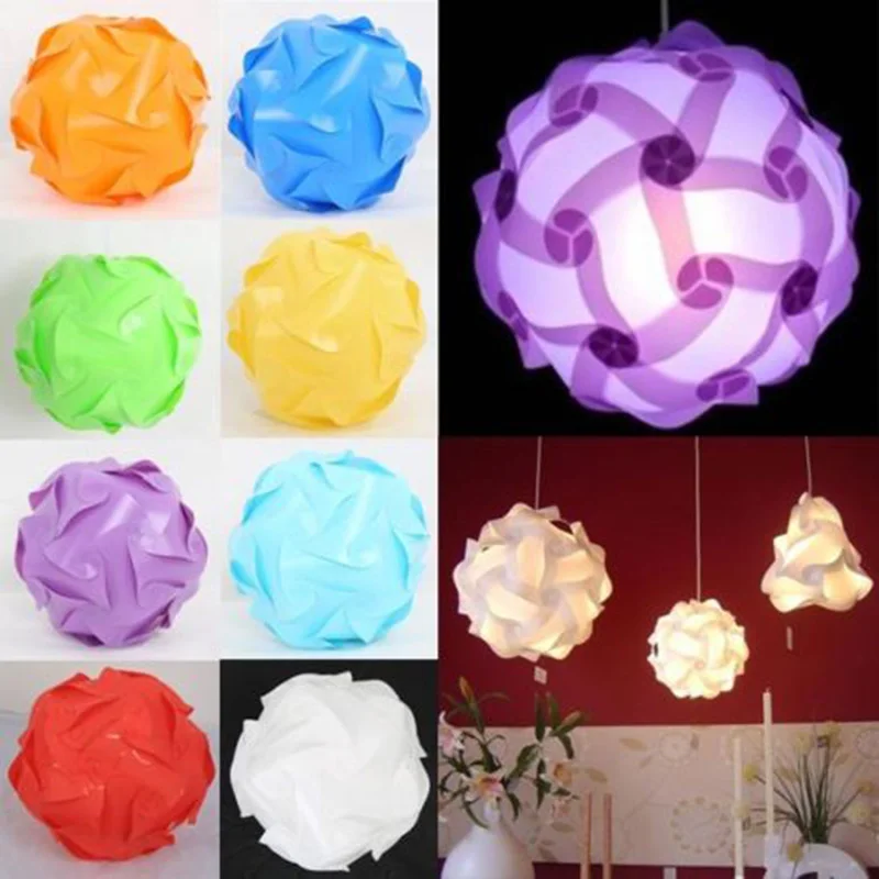 

30 Pcs Elements Modern IQ Puzzle Jigsaw Light Lamp Shade Ceiling Lampshade Creative DIY