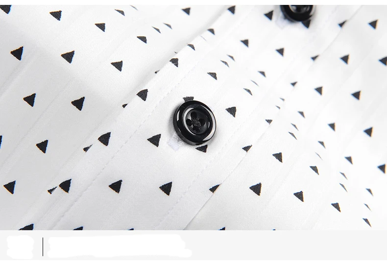 Grevol Новое поступление 2017 года Для мужчин; рубашка с длинными рукавами Уникальный Дизайн маленький горошек \ Треугольники точка Рубашки для