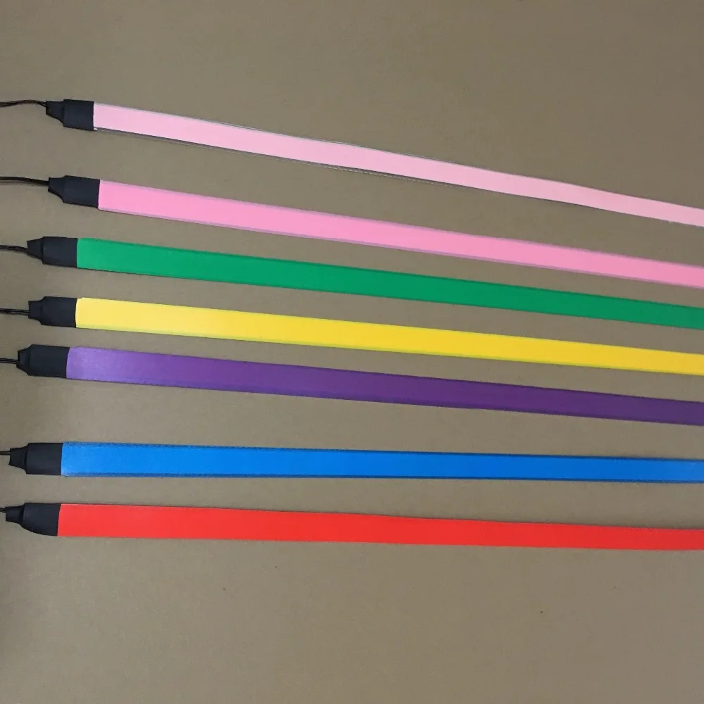 

2017 good quality 1cmx1m el strip with DC12V inverter electroluminescent el tape with controller EL Light bar