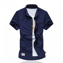 Для мужчин тонкий Хлопковое платье рубашка летние шорты рукавом плюс Размеры 5XL 6XL 7XL Повседневное Slim Fit Социальный рубашка блузка Белый Черный sl-s078