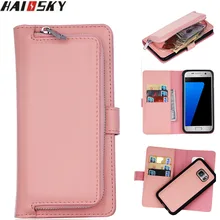 Zipper Wallet Phone Case For Samsung Galaxy S9 S8 Plus S7 S6 edge Flip Leather Magnetic S5 Note 9 8 Cover
