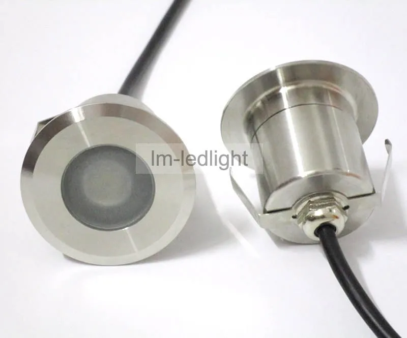 12 V напольное освещение 1 Вт dia52mm нержавеющая сталь круглый шаг свет IP68 водонепроницаемые пятна СИД уличное подземное освещение