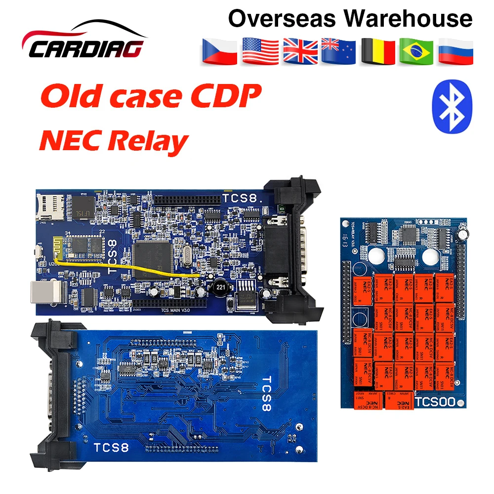 CDP TCS Pro Plus Bluetooth 2016 00 с ключом для автомобилей/грузовик obd2 диагностический