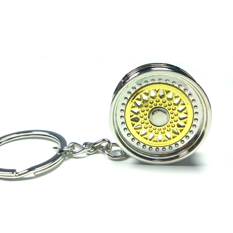 

2019 Car Tuning Wheel Rim Keychain Key Chain Auto Turbo JDM Keyring HellaFlush Rear Mirror Pendent Aluminum