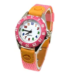 Милые кварцевые часы для мальчиков и девочек, детские тканевые часы с ремешком для студентов, наручные часы, подарки, SSA-19ING